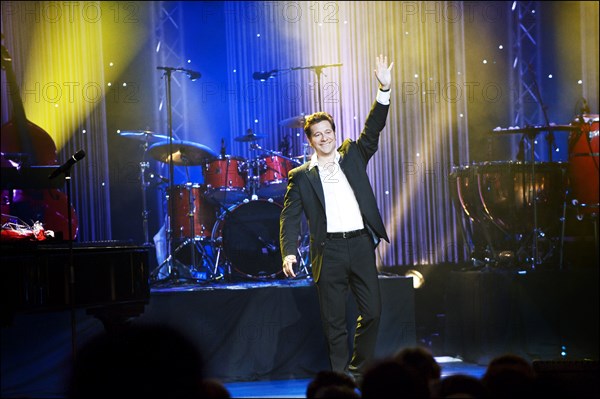 04/01/2008. French stand-up comedian Laurent Gerra performs his new show.