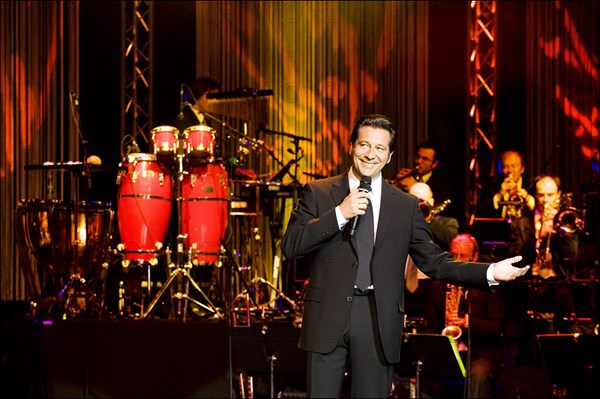 04/01/2008. French stand-up comedian Laurent Gerra performs his new show.