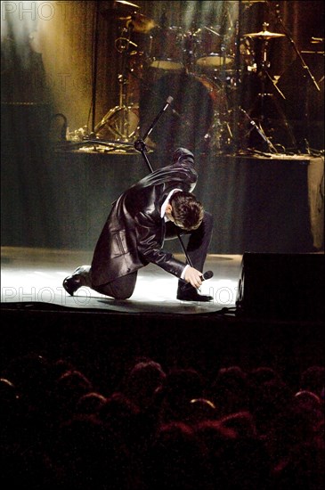 04/01/2008. French stand-up comedian Laurent Gerra performs his new show.