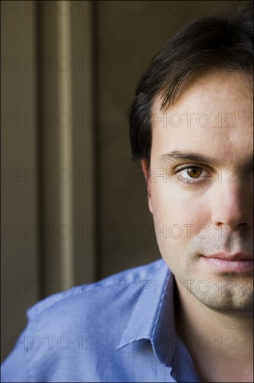 10/09/2008. EXCLUSIVE. Close up french writer Romain Sardou.