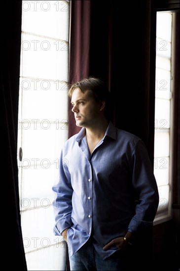 10/09/2008. EXCLUSIVE. Close up french writer Romain Sardou.