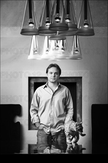 10/09/2008. EXCLUSIVE. Close up french writer Romain Sardou.