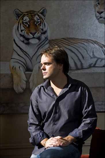 10/09/2008. EXCLUSIVE. Close up french writer Romain Sardou.