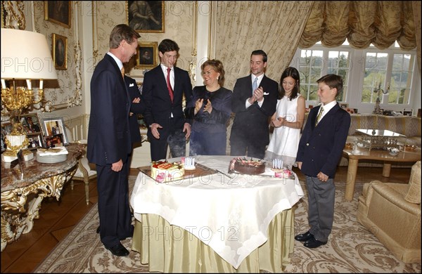04/18/2004. EXCLUSIVE. Grand Duchy of Luxembourg family: gathers for the birthday of Grand Duke Henri and son Prince Sebastien.