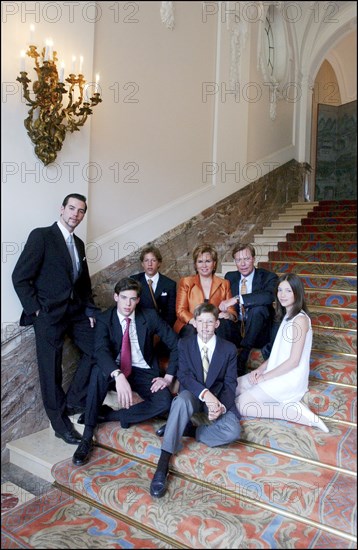 04/18/2004. EXCLUSIVE. Grand Duchy of Luxembourg family: gathers for the birthday of Grand Duke Henri and son Prince Sebastien.