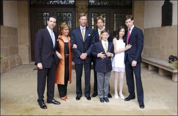 04/18/2004. EXCLUSIVE. Grand Duchy of Luxembourg family: gathers for the birthday of Grand Duke Henri and son Prince Sebastien.