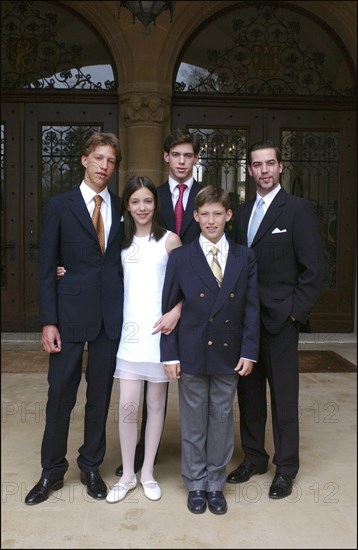 04/18/2004. EXCLUSIVE. Grand Duchy of Luxembourg family: gathers for the birthday of Grand Duke Henri and son Prince Sebastien.