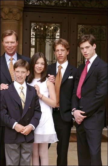 04/18/2004. EXCLUSIVE. Grand Duchy of Luxembourg family: gathers for the birthday of Grand Duke Henri and son Prince Sebastien.