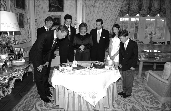 04/18/2004. EXCLUSIVE. Grand Duchy of Luxembourg family: gathers for the birthday of Grand Duke Henri and son Prince Sebastien.