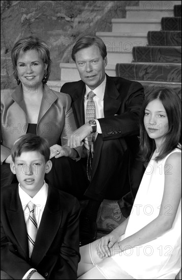 04/18/2004. EXCLUSIVE. Grand Duchy of Luxembourg family: gathers for the birthday of Grand Duke Henri and son Prince Sebastien.