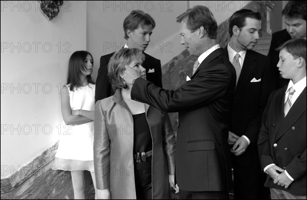 04/18/2004. EXCLUSIVE. Grand Duchy of Luxembourg family: gathers for the birthday of Grand Duke Henri and son Prince Sebastien.