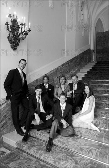 04/18/2004. EXCLUSIVE. Grand Duchy of Luxembourg family: gathers for the birthday of Grand Duke Henri and son Prince Sebastien.