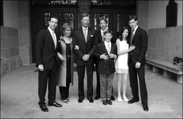 04/18/2004. EXCLUSIVE. Grand Duchy of Luxembourg family: gathers for the birthday of Grand Duke Henri and son Prince Sebastien.