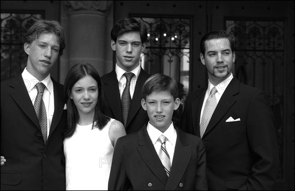 04/18/2004. EXCLUSIVE. Grand Duchy of Luxembourg family: gathers for the birthday of Grand Duke Henri and son Prince Sebastien.