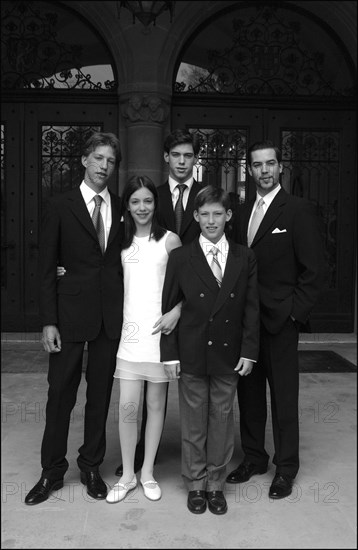 04/18/2004. EXCLUSIVE. Grand Duchy of Luxembourg family: gathers for the birthday of Grand Duke Henri and son Prince Sebastien.