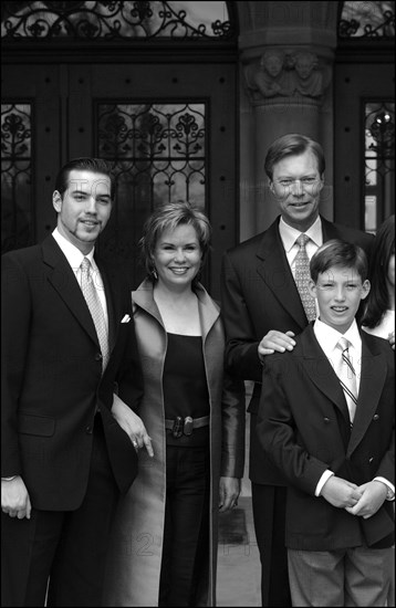 04/18/2004. EXCLUSIVE. Grand Duchy of Luxembourg family: gathers for the birthday of Grand Duke Henri and son Prince Sebastien.