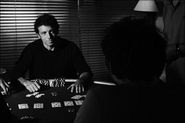 Patrick Bruel lors d'une partie de poker