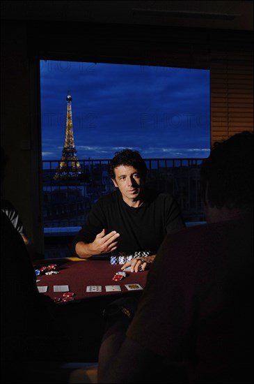 Patrick Bruel lors d'une partie de poker