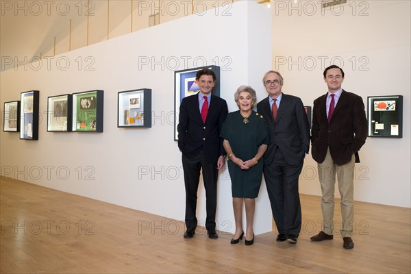 Philippine de Rothschild with her husband and her two son