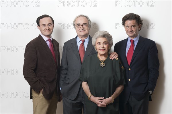 Philippine de Rothschild with her husband and her two son