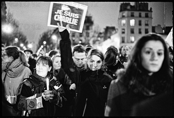 Gatherings under the slogan 'JE SUIS CHARLIE' in Paris on January 11, 2015