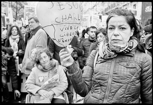 Gatherings under the slogan 'JE SUIS CHARLIE' in Paris on January 11, 2015