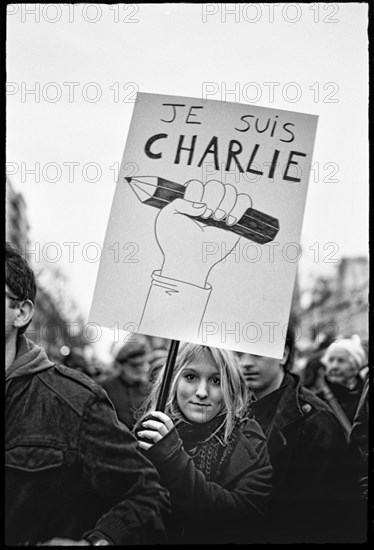 Gatherings under the slogan 'JE SUIS CHARLIE' in Paris on January 11, 2015