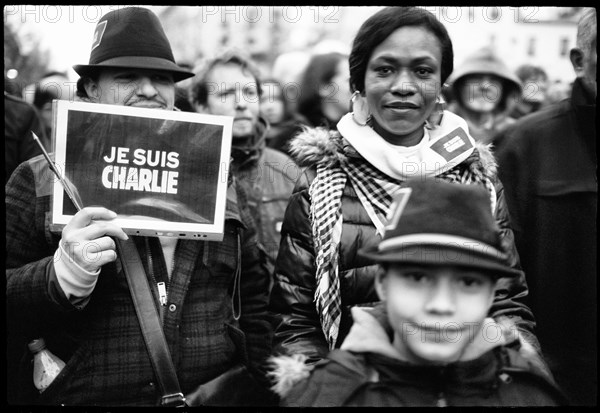 Gatherings under the slogan 'JE SUIS CHARLIE' in Paris on January 11, 2015