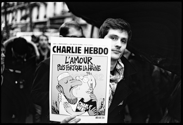 Gatherings under the slogan 'JE SUIS CHARLIE' in Paris on January 11, 2015