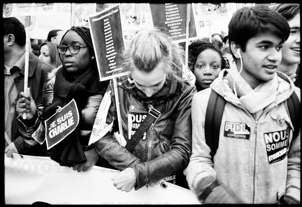 Gatherings under the slogan 'JE SUIS CHARLIE' in Paris on January 11, 2015