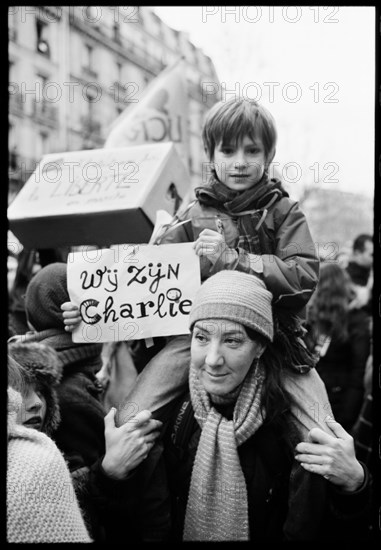Manifestation "JE SUIS CHARLIE" à Paris le 11 janvier 2015