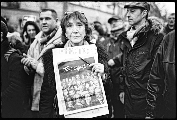 Gatherings under the slogan 'JE SUIS CHARLIE' in Paris on January 11, 2015