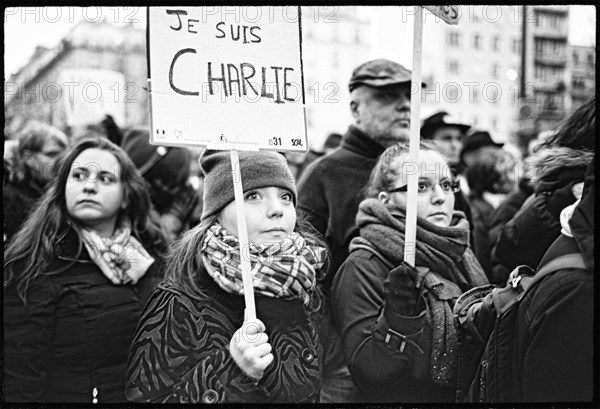Gatherings under the slogan 'JE SUIS CHARLIE' in Paris on January 11, 2015