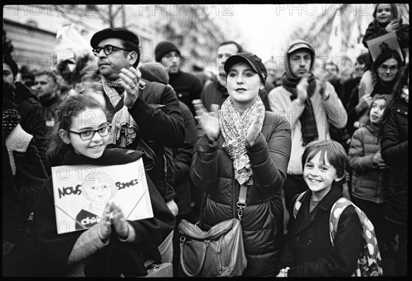 Gatherings under the slogan 'JE SUIS CHARLIE' in Paris on January 11, 2015