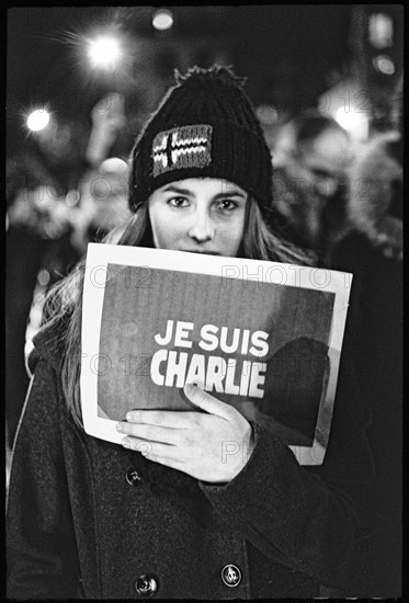 Gatherings under the slogan 'JE SUIS CHARLIE' in Paris on January 11, 2015