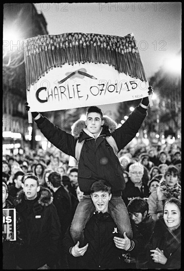 Gatherings under the slogan 'JE SUIS CHARLIE' in Paris on January 11, 2015