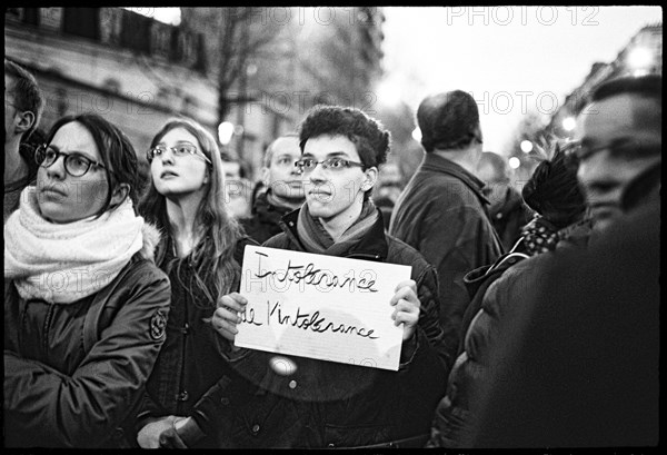 Gatherings under the slogan 'JE SUIS CHARLIE' in Paris on January 11, 2015