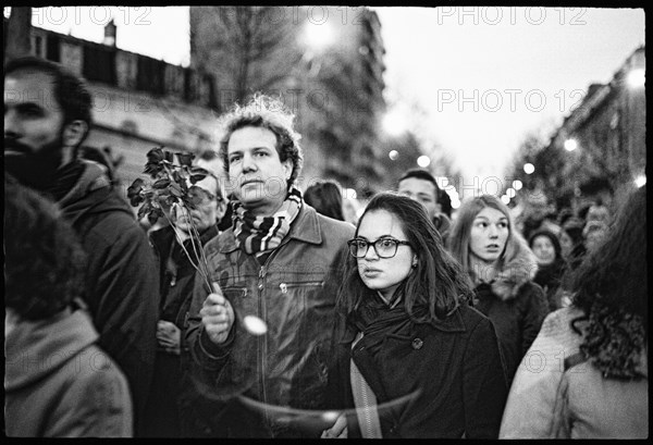 Gatherings under the slogan 'JE SUIS CHARLIE' in Paris on January 11, 2015