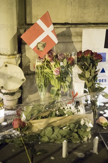 Manifestation de solidarité à l'égard du peuple danois devant l'ambassade du Danemark à Paris