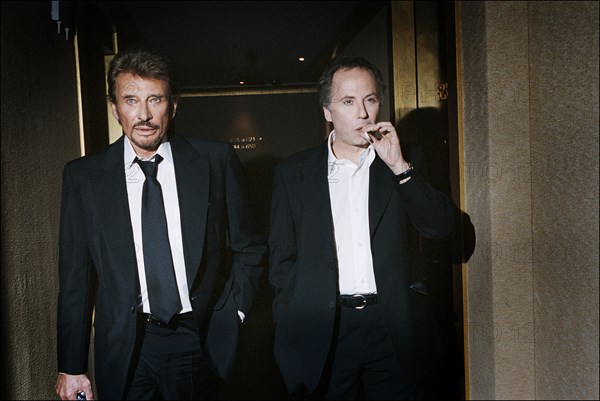 Johnny Hallyday et Fabrice Luchini