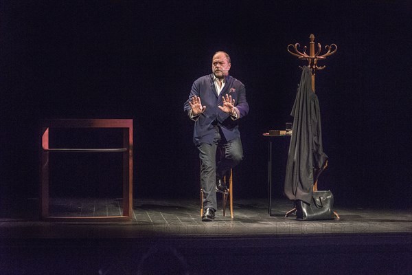 Eric Dupond Moretti en répétition au Théâtre de la Madeleine à Paris