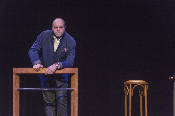 Eric Dupond Moretti en répétition au Théâtre de la Madeleine à Paris