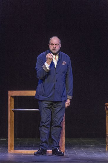 Eric Dupond Moretti en répétition au Théâtre de la Madeleine à Paris