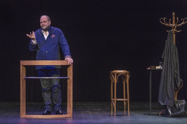 Eric Dupond Moretti en répétition au Théâtre de la Madeleine à Paris