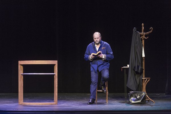 Eric Dupond Moretti en répétition au Théâtre de la Madeleine à Paris