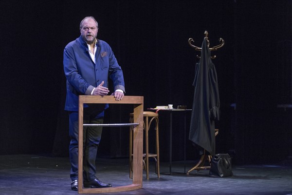 Eric Dupond Moretti en répétition au Théâtre de la Madeleine à Paris