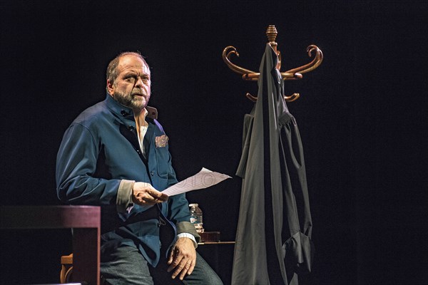 Eric Dupond Moretti en répétition au Théâtre de la Madeleine à Paris