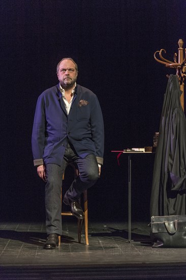 Eric Dupond Moretti en répétition au Théâtre de la Madeleine à Paris