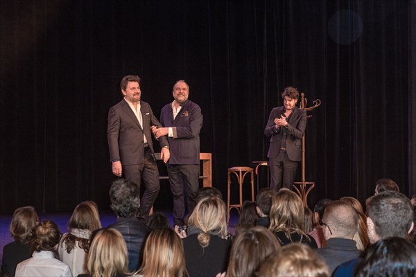 1ère du spectacle "Eric Dupond Moretti à la barre" au théâtre de la Madeleine

Philippe Lellouche
Hadrien Raccah