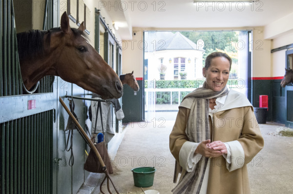 La Princesse Zahra Aga Khan dans le domaine Domaine d'Aiglemont à Gouvieux (Oise)